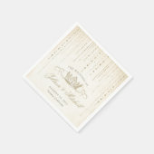 Gouden Sprookje Kroon Bruiloft Servetten (Hoek)