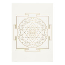Gouden Sri Yantra Heilige Geometrie Kunstprint