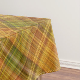 Gouden staaf Geel, Sinaasappel en Groen Plaid Tafelkleed