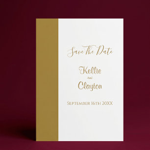 Gouden Staaf Minimalistische Moderne Sla De Datum  Kaart