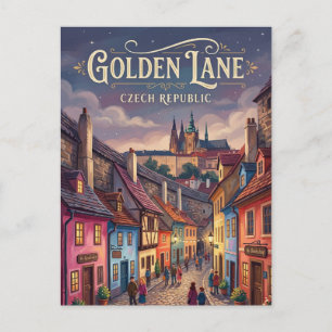 Gouden Steegje Tsjechië Briefkaart