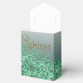 Gouden Steenbok & Groene Glitter Verjaardag Bedankdoosjes (Geopend)