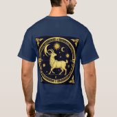 Gouden Steenbok horoscoop liefhebbers, spirituele  T-shirt (Achterkant)
