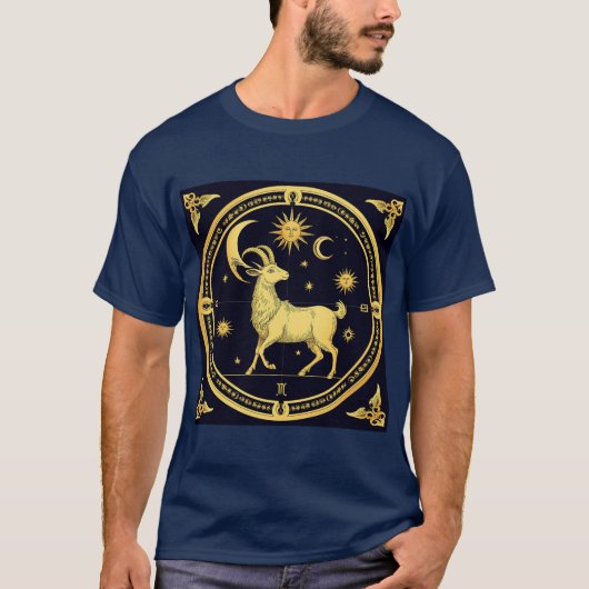 Gouden Steenbok horoscoop liefhebbers, spirituele  T-shirt (Voorkant)