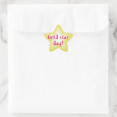 Gouden ster dag ster sticker (Tas)