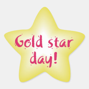 Gouden ster dag sticker