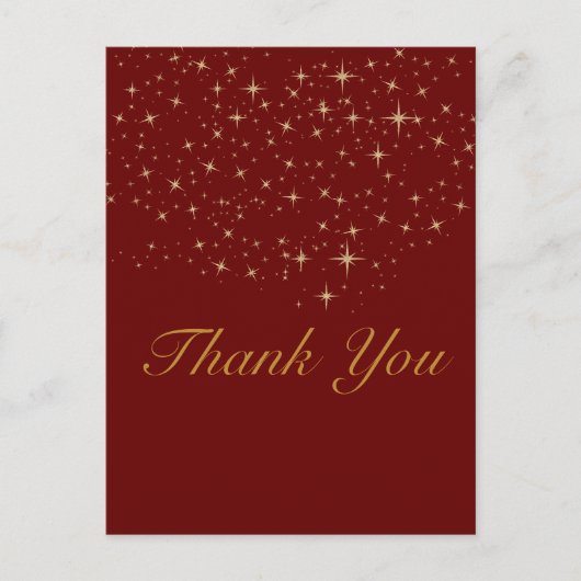 Gouden ster dank u briefkaart (Voorkant)