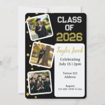 Gouden Ster Foto Bewerkbare Kleur Afstuderen