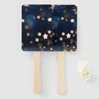 Gouden Ster Glitter Handwaaier