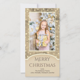  Gouden Ster met Foto Feestdagenkaart