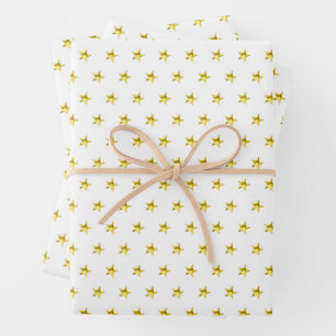 Gouden ster patroon metallic stijlvolle chic inpakpapier vel
