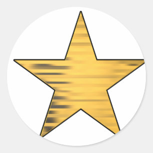 Gouden Ster Ronde Sticker