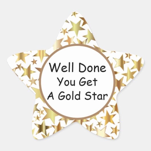 Gouden Ster Stickers (Voorkant)