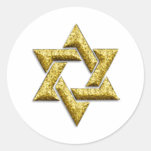 Gouden ster van David Ronde Sticker