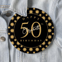 Gouden sterren 50e verjaardag aangepaste naam