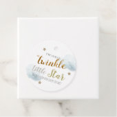 Gouden sterren en blauwe wolken, geb. bedankjes labels (In situ)