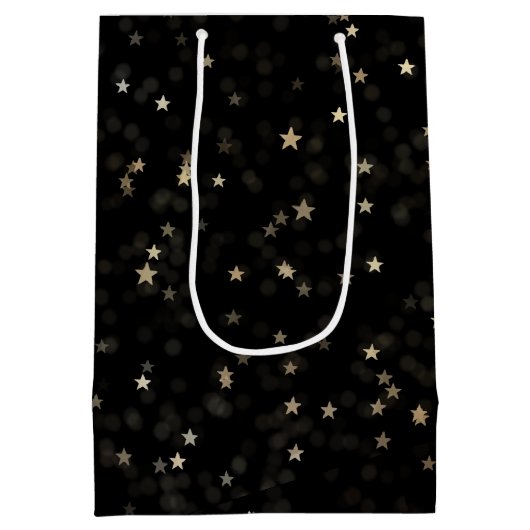 Gouden sterren en Stippen 30e verjaardag Medium Gi Medium Cadeauzakje (Achterkant)