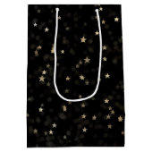 Gouden Sterren en Stippen 50e Verjaardag Medium Gi Medium Cadeauzakje (Achterkant)