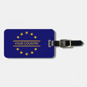 Gouden sterren (EU) aangepaste bagagelabel