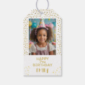 Gouden Sterren Faux Glitter Verjaardag Kinder Meis Cadeaulabel (Voorkant)