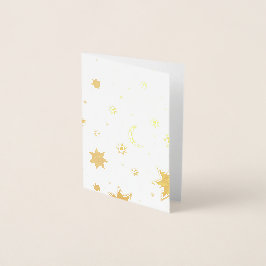 Gouden sterren. folie kaarten