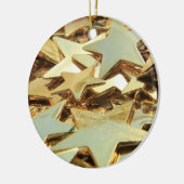 Gouden sterren keramisch ornament (Links)