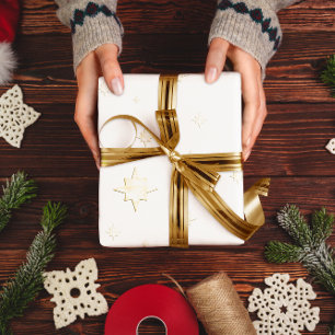 Gouden sterren Kerstcadeaus Chanoeka Cadeaupapier