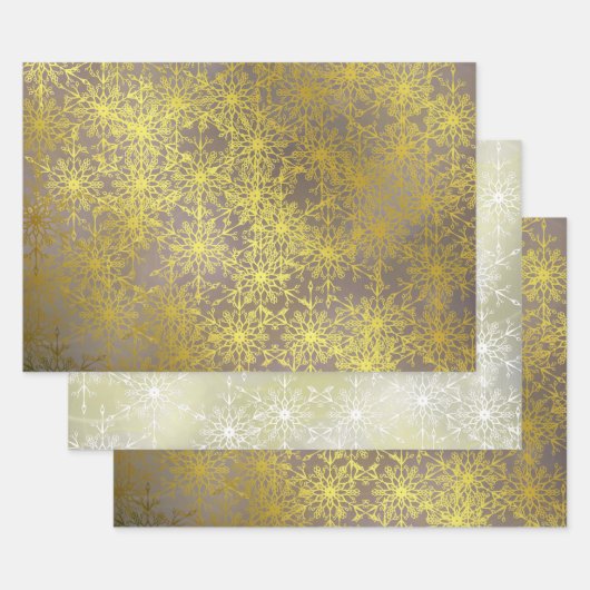 gouden sterren, kerstpapier, winter+patte, groente inpakpapier vel (Set)