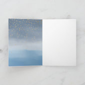 Gouden Sterren Maan Blauw Ombre Kaart (Binnen)