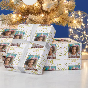 Gouden sterren nep glitters verjaardag kinderen me cadeaupapier