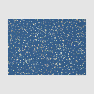 gouden sterren op blauwe achtergrond tissuepapier