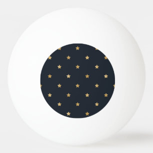 Gouden sterren op middernacht zwart pingpongballen