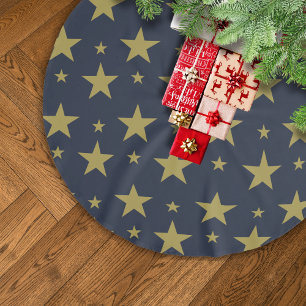 Gouden sterren op Navy Blue - Elegant en tijdloos Kerstboom Rok