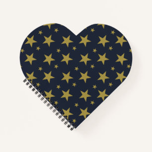 Gouden sterren op Navy Blue - Elegant en tijdloos Notitieboek