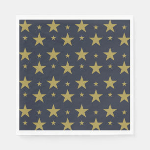 Gouden sterren op Navyblauw – Elegant en Tijdloos Servet
