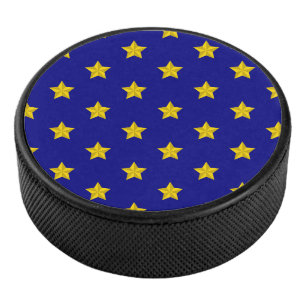 Gouden sterren patroon, marineblauw, exclusief hockey puck