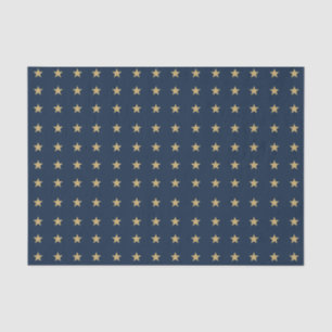 Gouden Sterren Patroon op Navy Blue Tissuepapier