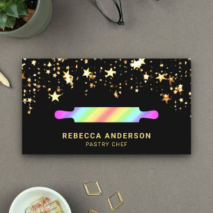 Gouden Sterren Regenboog Deegroller Banketbakker B Visitekaartje