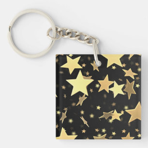 Gouden sterren sleutelhanger