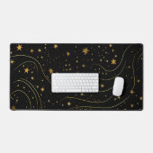 Gouden Sterrennacht Celestial Desk Mat (Keyboard & Muis)