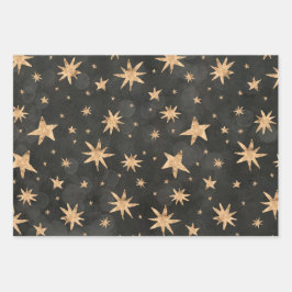 Gouden Sterrennachten Vakantie Inpakpapier Vel