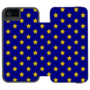 Gouden sterrenpatroon, marineblauw, exclusief