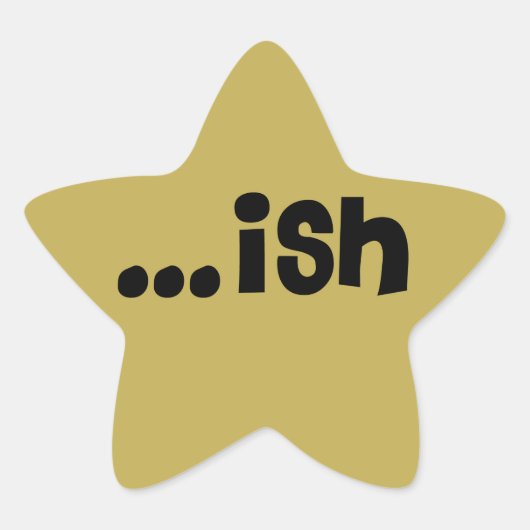 Gouden sticker... vis! ster sticker (Voorkant)