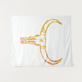 Gouden stier schedel, Mandala wandtapijt Wandkleed (Voorkant (horizontaal))