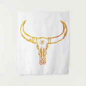 Gouden stier schedel, Mandala wandtapijt Wandkleed (Voorkant)