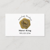Gouden Stier Seal Munt & QR Code Astrologie Visitekaartje (Voorkant)