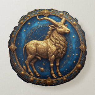 Gouden Stier Stier In Kosmische Dierenriem Cirkel Rond Kussen