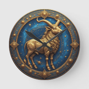 Gouden Stier Stier In Kosmische Dierenriem Cirkel Ronde Klok