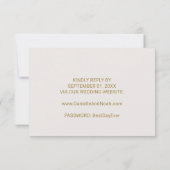 Gouden Stippen Bruiloftwebsite RSVP Kaart (Achterkant)