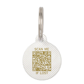 Gouden Stippen Custom QR Code Custom Huisdier ID T Huisdierpenning